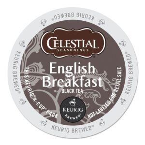 celestial seasonings english breakfast black tea, single-serve keurig k-cup pods, 24 count