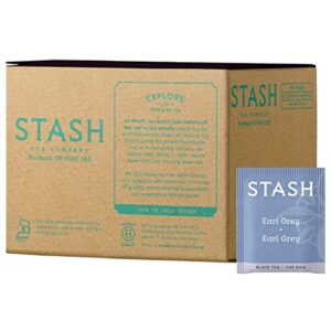 stash tea earl grey black tea, box of 100 tea bags (packaging may vary)