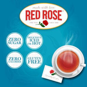 Red Rose Bold Black Tea Specially Blended Strong Black Tea with 40 Individually Wrapped Tea Bags Per Box (Pack of 6) Contains Caffeine Brew Hot/Cold Original Black Tea