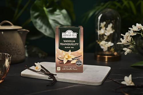 Ahmad Tea Black Tea, Vanilla Tranquility Teabags, 20 ct (Pack of 6) - Caffeinated & Sugar-Free