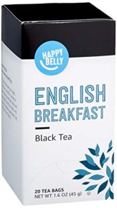 amazon brand - happy belly english breakfast tea bags, 20 count (pack of 1)