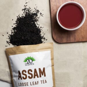 Assam Loose Leaf Black Tea - 100% Certified Organic - 1lb Pouch - 16oz Resealable Bag - 1 Pack