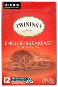 twinings tea english breakfast tea k-cups, 12 ct