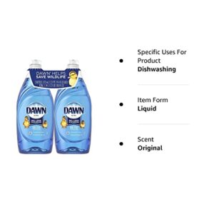 Dawn Ultra Dishwashing Liquid Dish Soap Original Scent, 19.4 Fluid Ounce (Pack of 2)