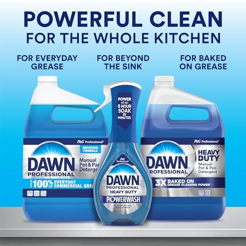 P&G PROFESSIONAL Dishwashing Liquid Soap Detergent,Bulk Degreaser Removes Greasy Foods from Pots,Pans & Dishes in Commercial Restaurant Kitchens, Regular Scent,1 Gallon(Pack of 4)(Packaging May Vary)