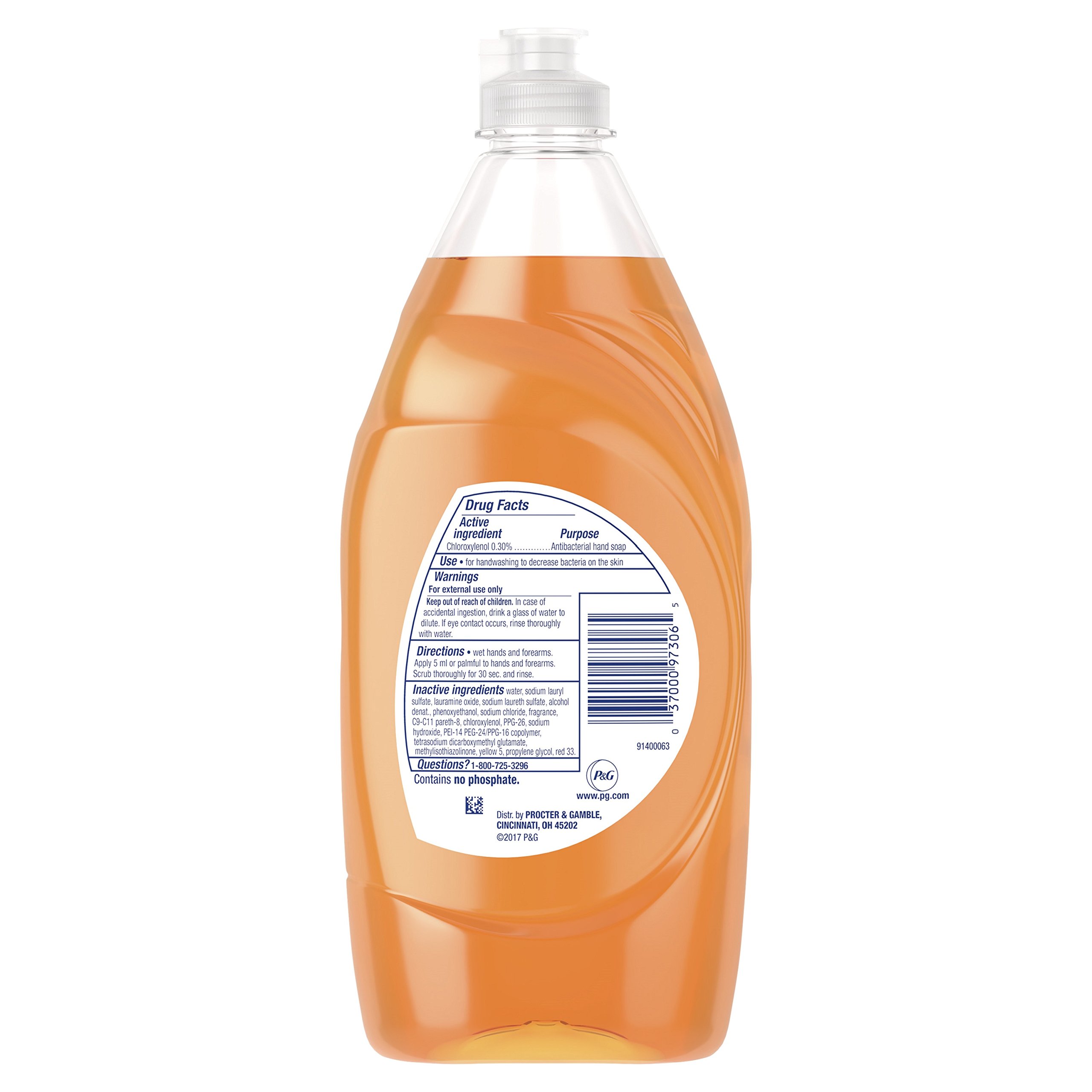 Dawn Ultra Antibacterial Hand Soap, Dishwashing Liquid Dish Soap Orange 19.4 oz (Packaging may vary)