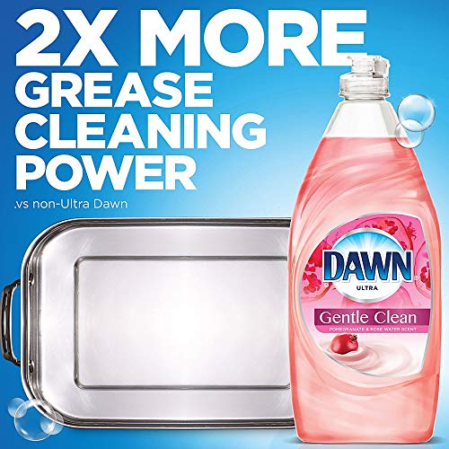 Dawn Ultra Gentle Clean Dishwashing Liquid Dish Soap, Pomegranate & Rose Water Scent, 24 fl oz