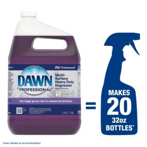 P&G PROFESSIONAL Dawn Multi-Surface Heavy Duty Degreaser, 1 Gallon (Case of 2), Degreaser Concentrate for Kitchen, Restaurants, Foodservice, and More