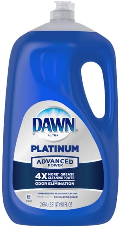 Dawn Ultra Platinum Advanced Power Dishwashing Liquid, Fresh Scent, 90 Ounce(2 PK)