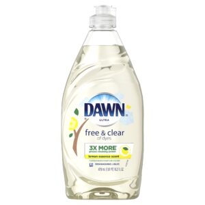 dawn ultra pure essentials dishwashing liquid, lemon essence, 16.2 fl oz