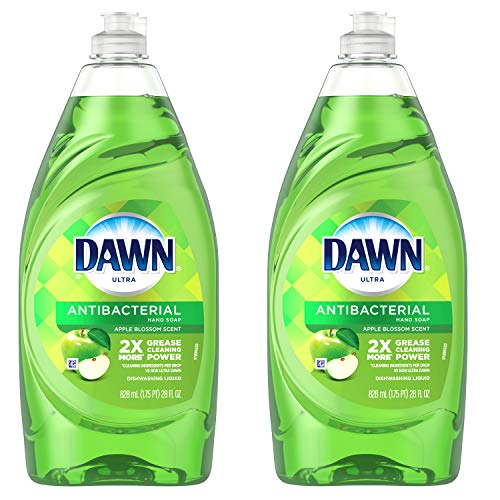 Dawn Ultra Antibacterial Hand Soap Apple Blossom Scent Dishwashing Liquid (2) 28 Ounce Bottles