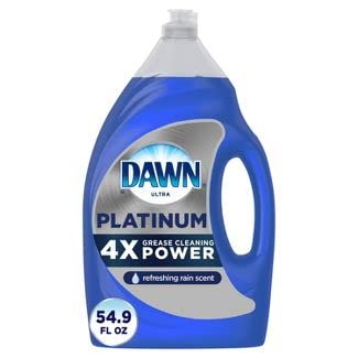 Dawn Platinum Dishwashing Liquid Dish Soap, Refreshing Rain Scent, 54.9 fl oz