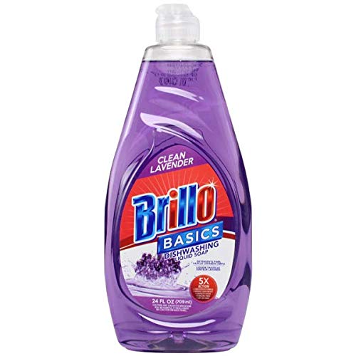 Brillo Basics Dishwashing Liquid (Package May Vary) Pack of24Oz (Clean Lavender, 3)