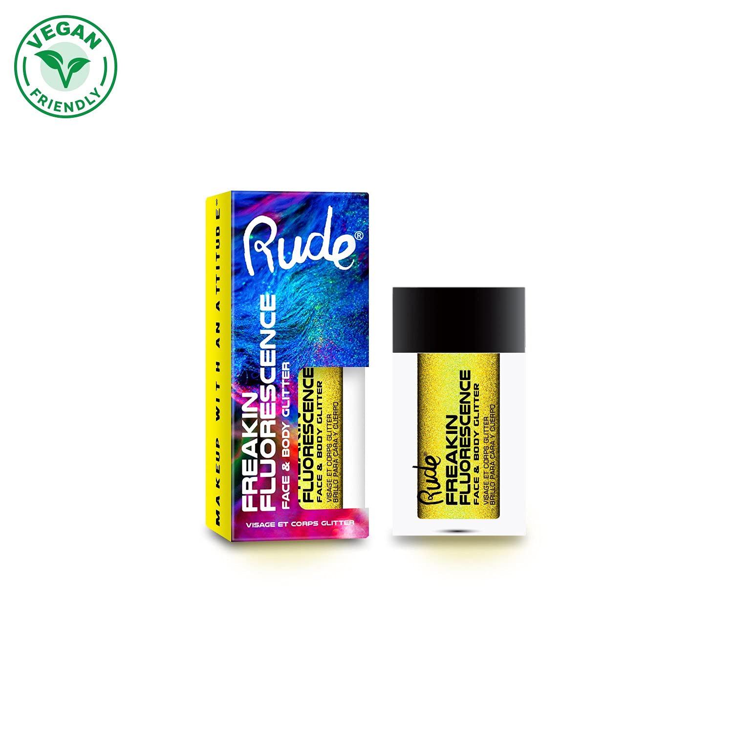 Rude - Freakin Fluorescence Face & Body Glitter - Until Dawn