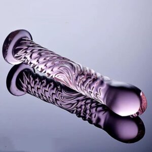 Glass Crystal Wand Pink Glass Dildo Glass Anal Plug Butt Plug G-Spot Wand Anal Dildo Massage Wand Glass Anal Sex Toy