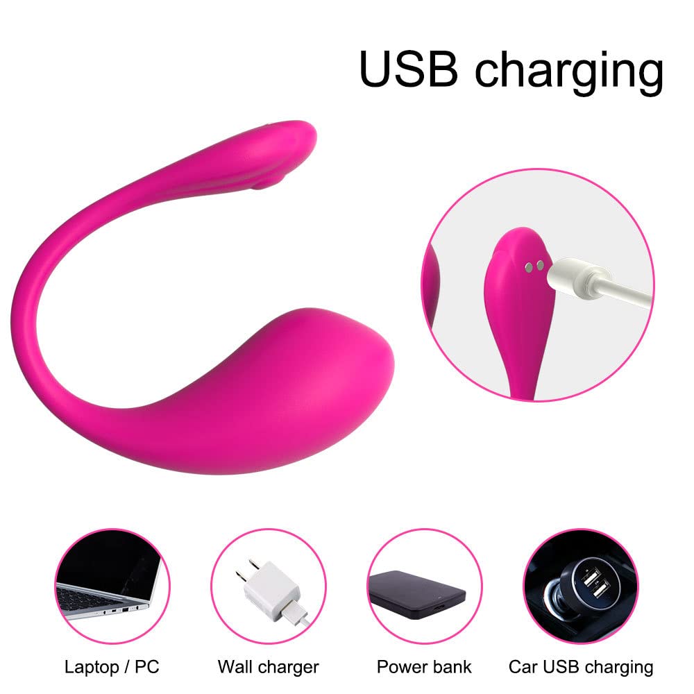 Female Vibrator, Mini Wearable Bullet Vibrator, Small Egg Shaped Remote Control Vibrating Ball with Bluetooth Remote with 9 Vibration Modes, Adult Sex Toys Dildos, Pink