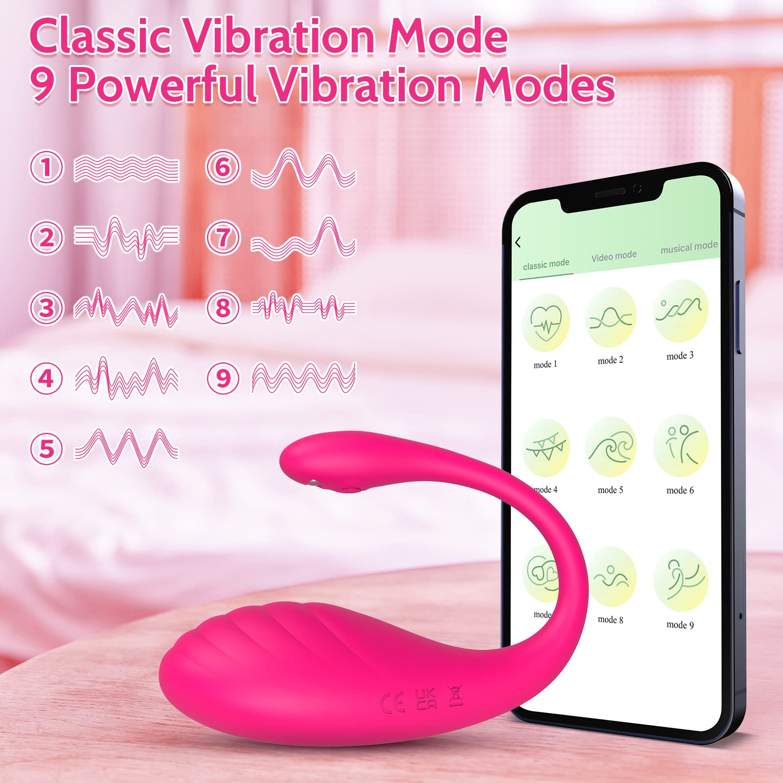 APP Remote Control Vibrator Adult Sex Toys for Women, Wearable G spot Dildo Vibrator Panty Vibrators for Bluetooth Long Distance Love, Couple Sex Toy Vibrating Panties 9 Modes Redeeming Love