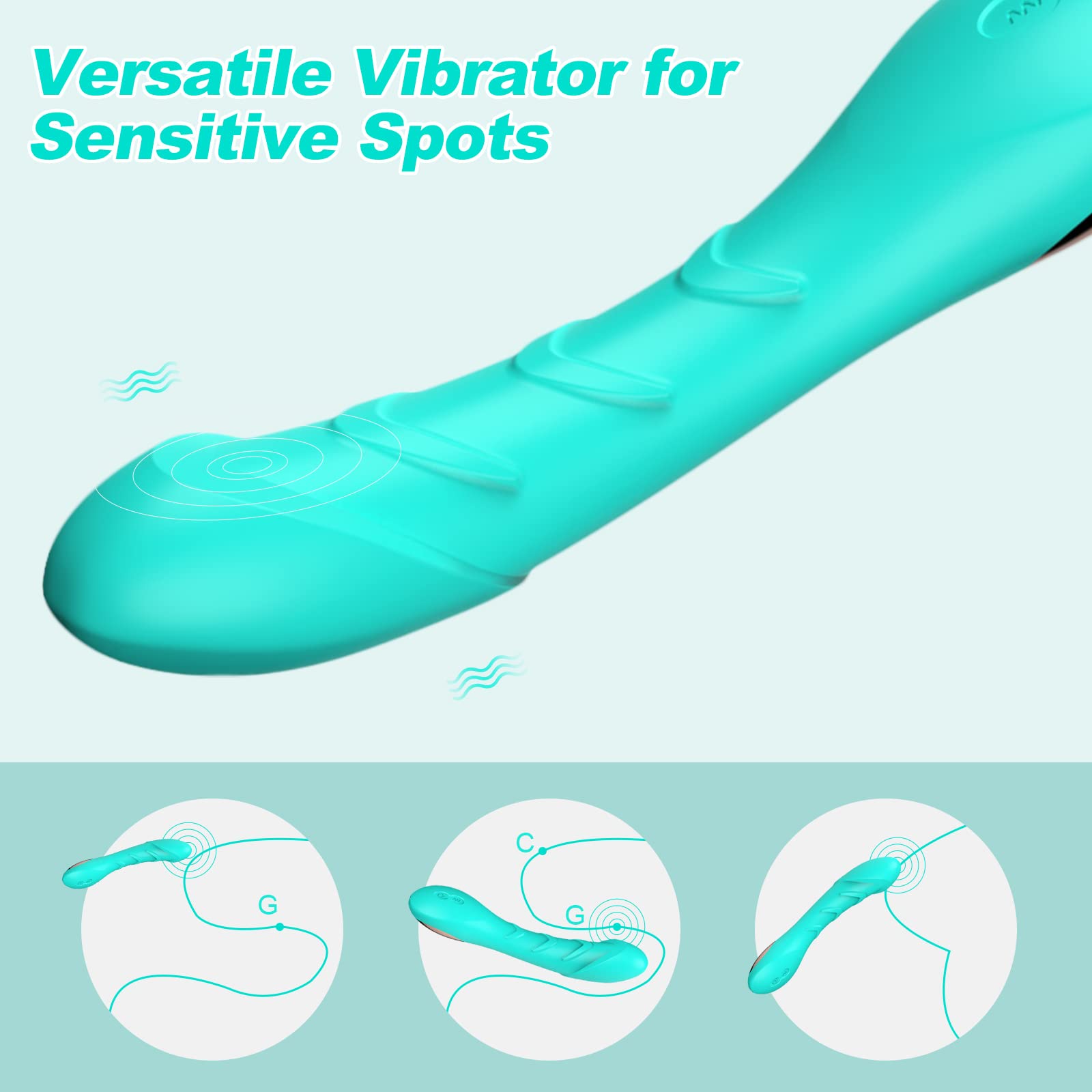 Realistic G-Spot Dildo Vibrator for Female Vagina Clitoris Anal Stimulator, Vibrators Adult Sex Toys Gift for Women Couples MELO (Blue)