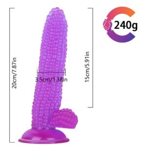 Realistic Dildos, Vaginal Anal Plugs, Adult Sex Toys 20CM (Color : Flesh, Size : Black)