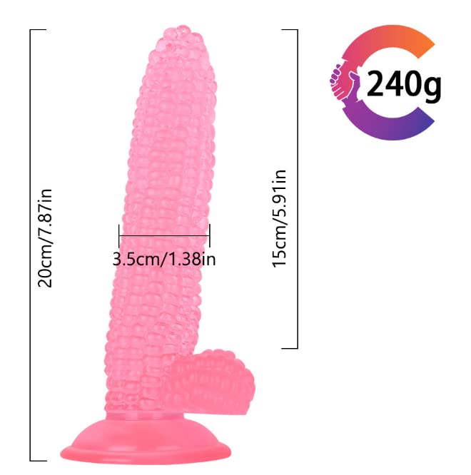 Realistic Dildos, Vaginal Anal Plugs, Adult Sex Toys 20CM (Color : Flesh, Size : Black)