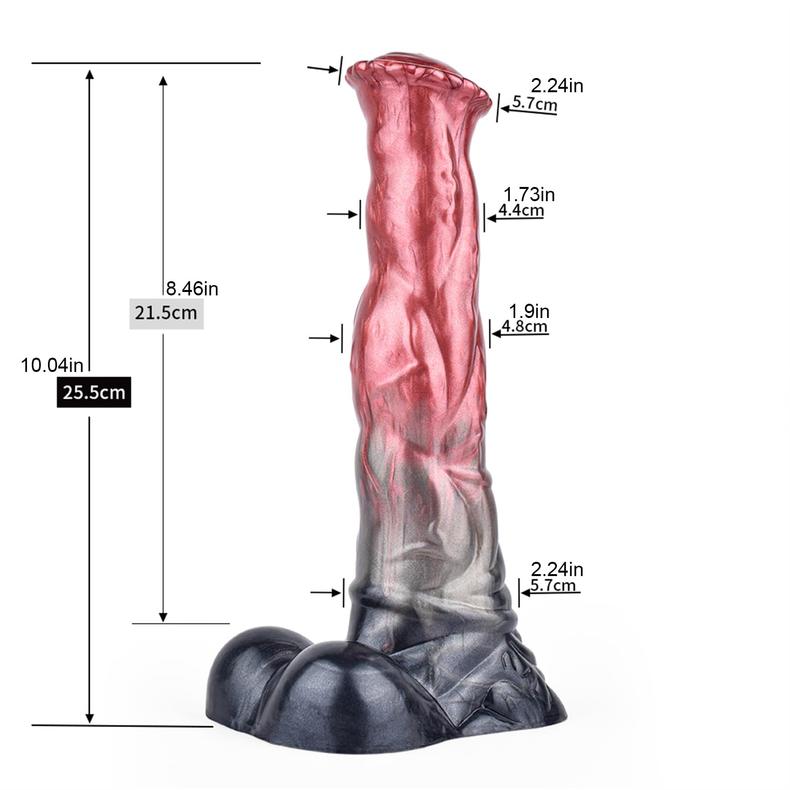 10.04" Huge Adult Dildo Silicone Anal Dildo Butt Plug Toy for Women, Realistic Thick Dildo with Suction Cup, Female G Spot Dildo Adult Sex Toy for Couples