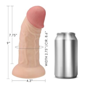 9" Huge Thick Realistic Anal G-spot Dildo Dong Cock Hands Free Suction Cup