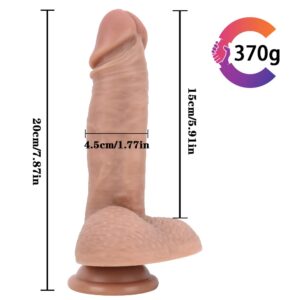 Realistic Dildos Silicone Dildo 20cm (Color : Flesh Coloured, Size : Flesh Coloured)