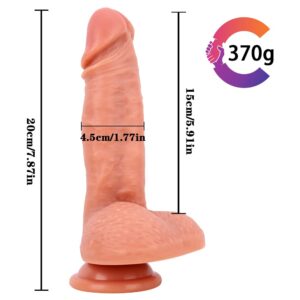 Realistic Dildos Silicone Dildo 20cm (Color : Flesh Coloured, Size : Flesh Coloured)