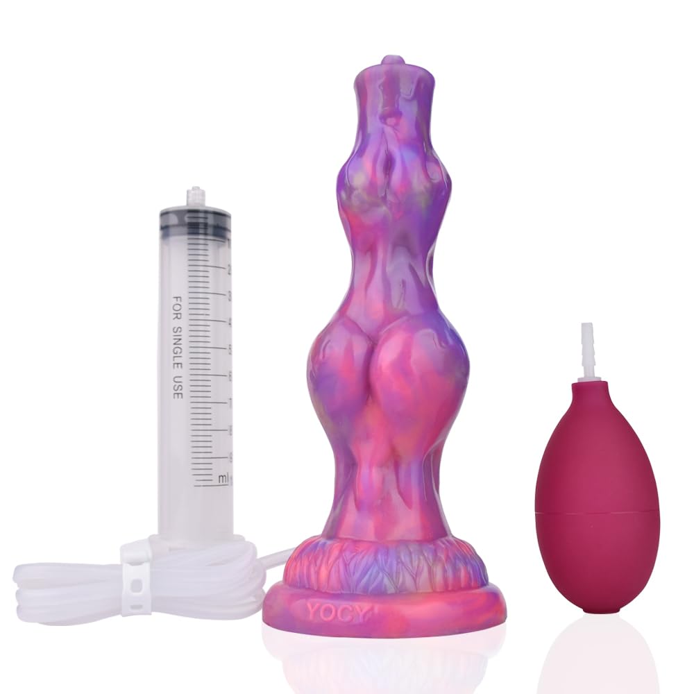 Luminous Dildo Squirt Adult Sex Toy, 8" Squirting Dildo Ejaculating Dildo Butt Plug Anal Dildo with Bulb, Realistic Dildo Suction Cup, Strap On Dildo Anal Toys Sex Toy Men Gay