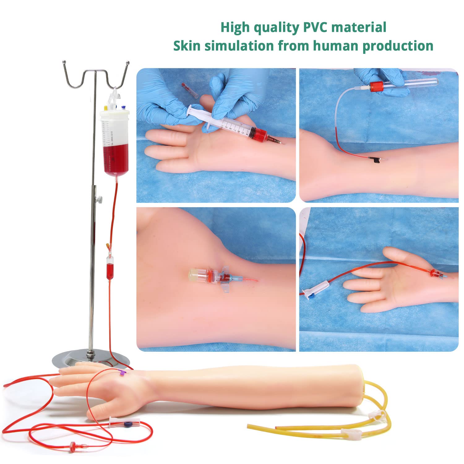 Phlebotomy Practice Kit, IV Practice Arm Venipuncture Practice Kit Phlebotomy Practice Arm