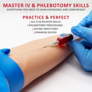 Venipuncture Practice Kit & Online Training for Nurses & Phlebotomists. Practice & Build Confidence in Your IV & Phlebotomy Skills Before Working on Real People (Original Venipuncture Kit)