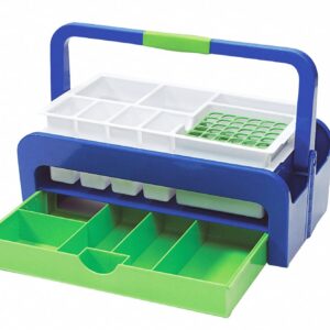 Heathrow Scientific Phlebotomy Tray Tote with Drawer and Folding Handle, Lightweight, Disposable Inserts Included