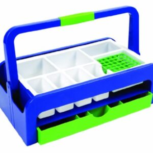 Heathrow Scientific Phlebotomy Tray Tote with Drawer and Folding Handle, Lightweight, Disposable Inserts Included