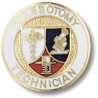 EMI Phlebotomy Technican Emblem Pin - Round