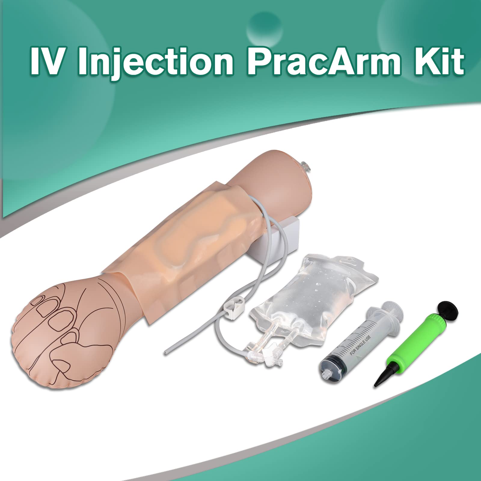 Ultrassist IV & Phlebotomy Practice Kit for Nursing Students, IV Start Kit for Injection Practice, Venipuncture Kit with Latex-Free Veins