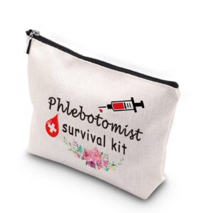 generic wcgxko phlebotomist survival kit phlebotomy graduation gift for technician hematologist medical technologist zipper pouch makeup bag (phlebotomist survival)