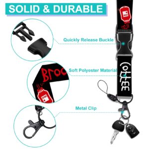 Plifal ID Badge Holder with Lanyard and Retractable Nurse Badge Reel Belt Clip, Phlebotomy Phlebotomist Nursing Medical Keychain Lanyards Clip for Women Men(Coffee is My Blood Type)