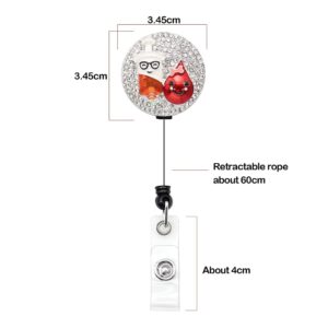 Cute Rhinestone Dropping Nurse Retractable ID Pull Badge Reel Holder