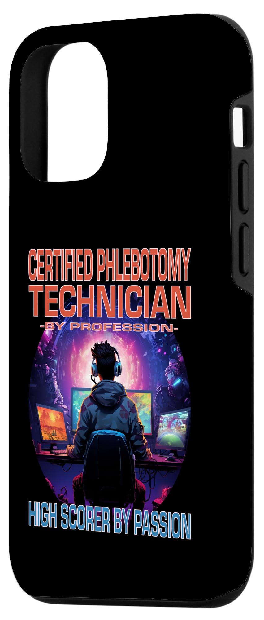 iPhone 14 Pro Certified Phlebotomy Technician Funny Gamer - Fun Pun Gaming Case