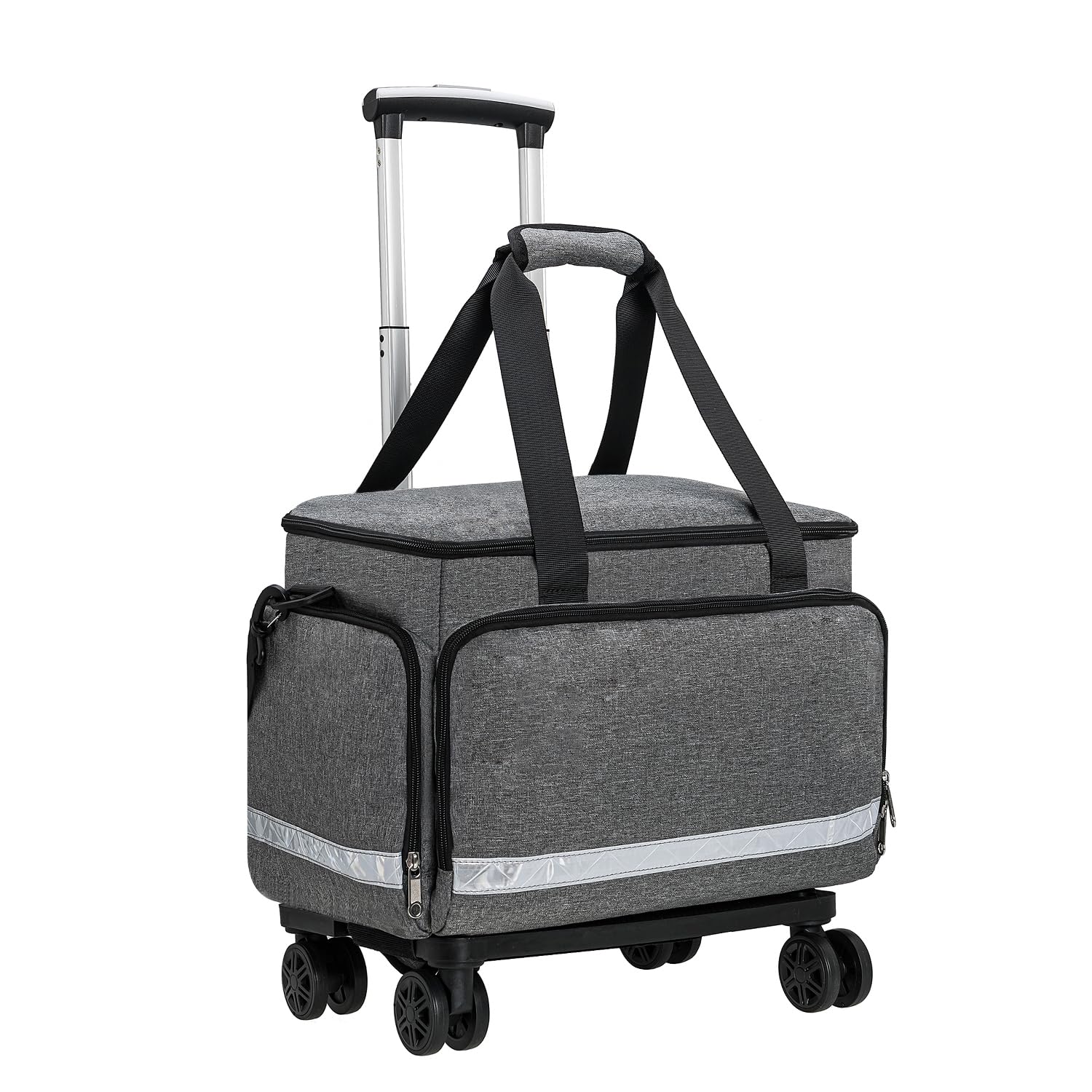 Medical Bag Rolling Roller Bag Trolley Duffel Nurses Emt Cna RN Empty for First Aid Responder Home Health Care Nursing Student Roll Duffle Bag Carry on with Wheels wheeled Work Physicians Doctor