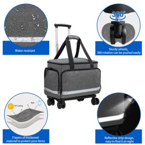 Medical Bag Rolling Roller Bag Trolley Duffel Nurses Emt Cna RN Empty for First Aid Responder Home Health Care Nursing Student Roll Duffle Bag Carry on with Wheels wheeled Work Physicians Doctor