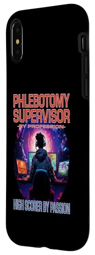 iPhone X/XS Phlebotomy Supervisor Funny Gamer - Fun Pun Gaming Case
