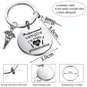 TGBJE Phlebotomy Gift Phlebotomist Gift Professional Vampire I’m Really A Phlebotomist Jewelry Venipuncturist Gift Nurse Jewelry (Phlebotomist key)