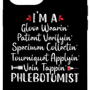 iPhone 14 Pro Max Funny Phlebotomist Phlebotomy technician Nurse Gift Women Case