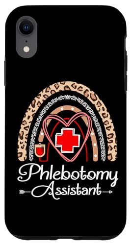iPhone XR Phlebotomy Assistant Boho Rainbow Funny Phlebotomist Case