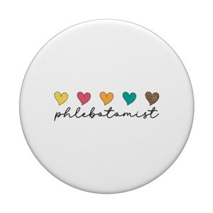 Phlebotomist Hearts Phlebotomy Phlebotomist PopSockets Standard PopGrip