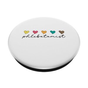 Phlebotomist Hearts Phlebotomy Phlebotomist PopSockets Standard PopGrip