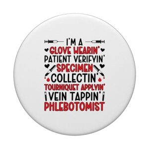 Phlebotomist Definition Phlebotomy Phlebotomist PopSockets Standard PopGrip