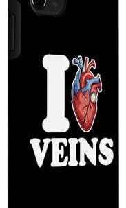 iPhone 11 Pro Max Funny Phlebotomy Humor for Phlebotomists - I Love Veins Case