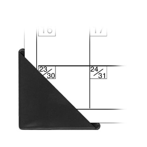 StoreSMART® Calendar Corners - Black Plastic - 100 Pack - PE1336DBK-100